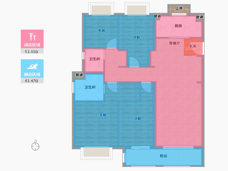 江苏省-南京市-都会学府-103.20-户型库-动静分区