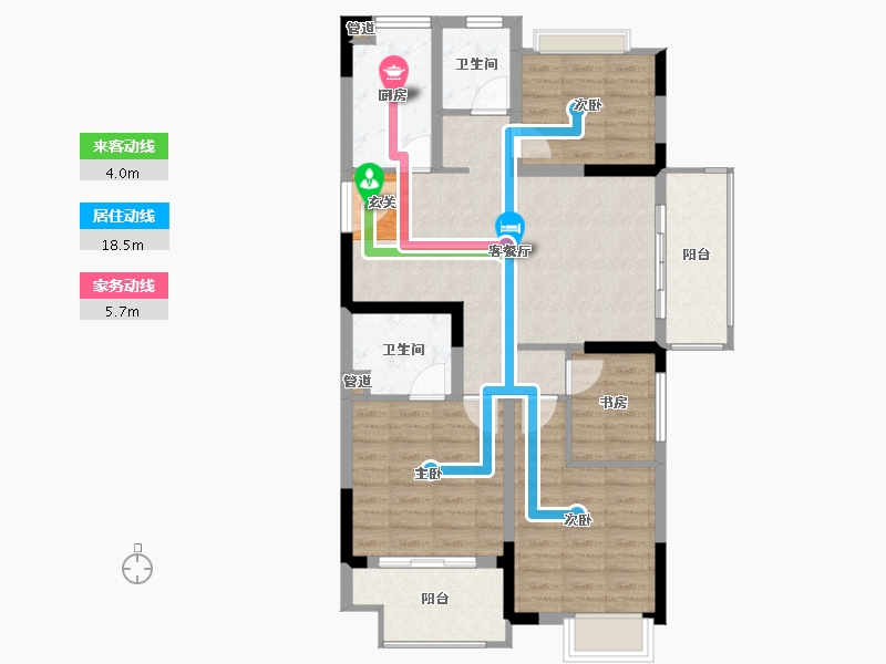 江苏省-南京市-茉里-87.00-户型库-动静线