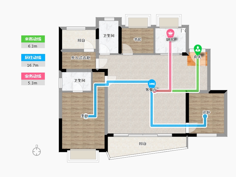 福建省-福州市-旭辉・江山�出-110.25-户型库-动静线