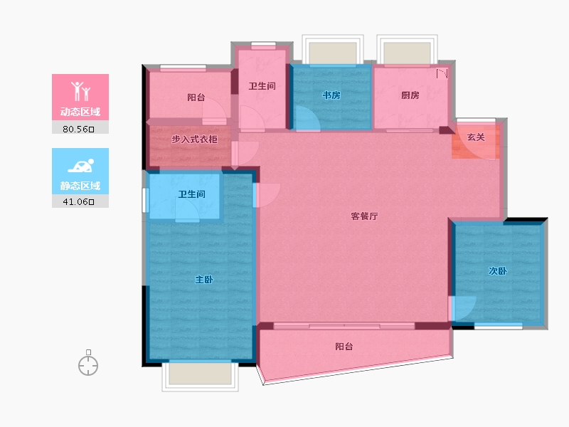 福建省-福州市-旭辉・江山�出-110.25-户型库-动静分区