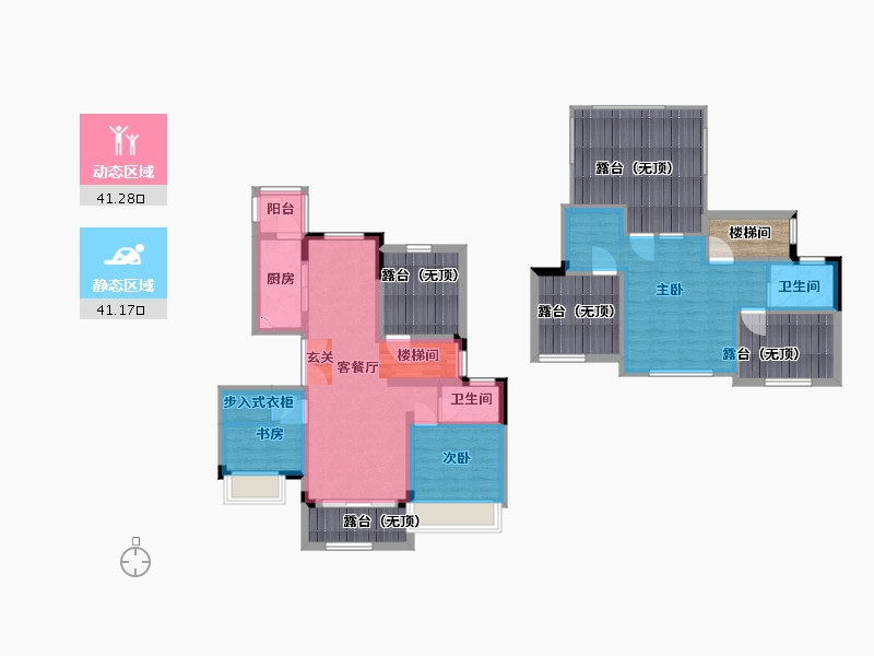 江苏省-南京市-海尔产城创双湖壹号公馆-116.66-户型库-动静分区