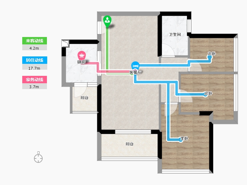 广东省-广州市-新鸿基・御华园-68.23-户型库-动静线