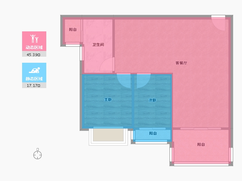 广东省-深圳市-西海明珠-56.96-户型库-动静分区