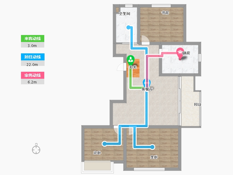 山东省-烟台市-中垠紫金观邸-82.00-户型库-动静线