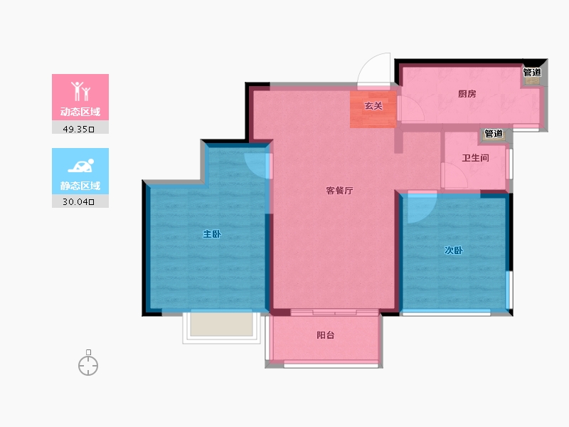 江苏省-南京市-星叶欢乐城-71.44-户型库-动静分区