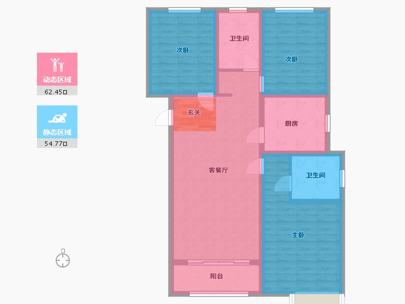 山东省-菏泽市-上海现代城-105.16-户型库-动静分区