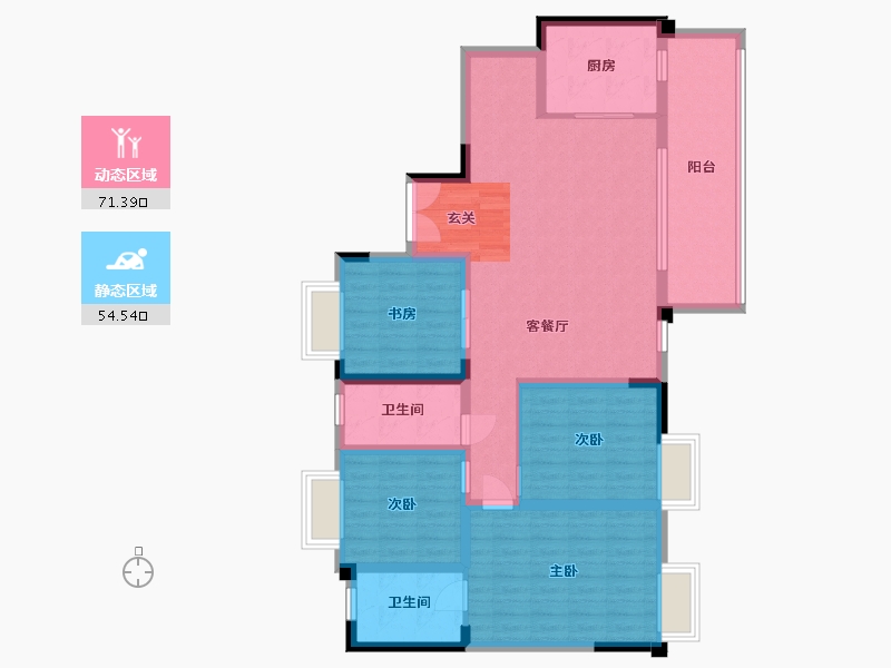 重庆-重庆市-金融街・两江融府-112.77-户型库-动静分区