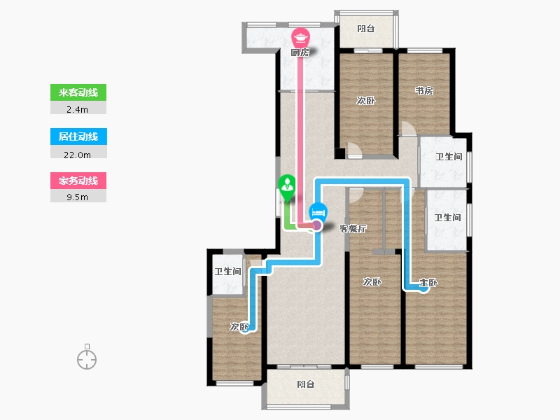 福建省-泉州市-晋江宝龙城市广场宝龙世家-180.00-户型库-动静线