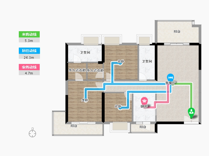 湖南省-郴州市-东田金湾-116.09-户型库-动静线