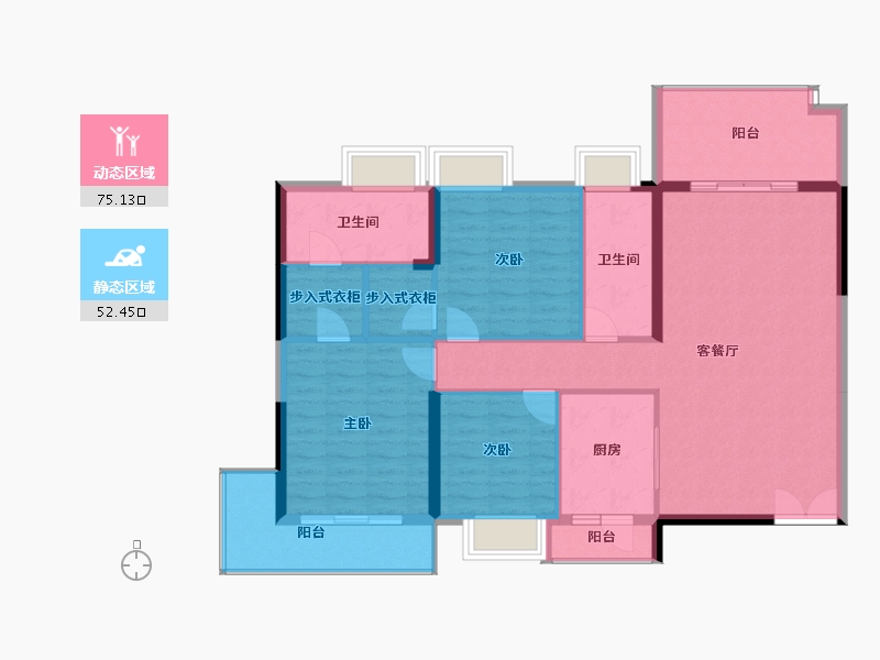 湖南省-郴州市-东田金湾-116.09-户型库-动静分区