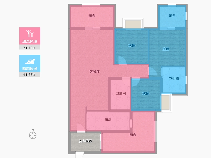 贵州省-遵义市-中建幸福城-105.00-户型库-动静分区