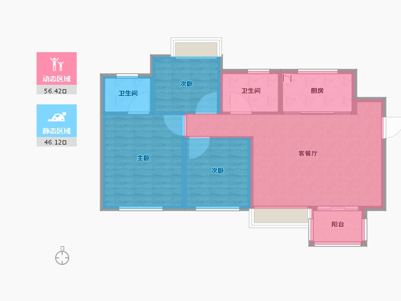 福建省-厦门市-融创·大同府-92.81-户型库-动静分区