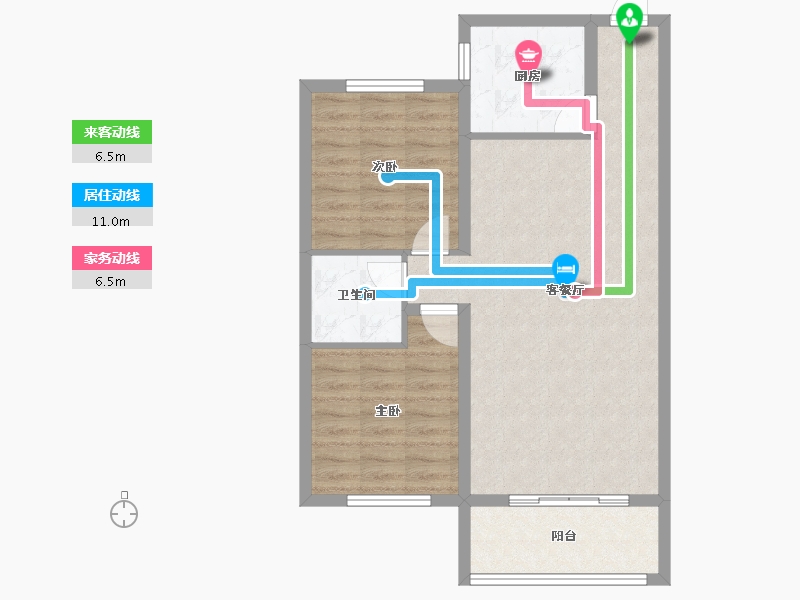 河北省-衡水市-11号院-72.01-户型库-动静线