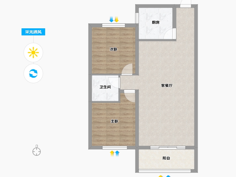 河北省-衡水市-11号院-72.01-户型库-采光通风