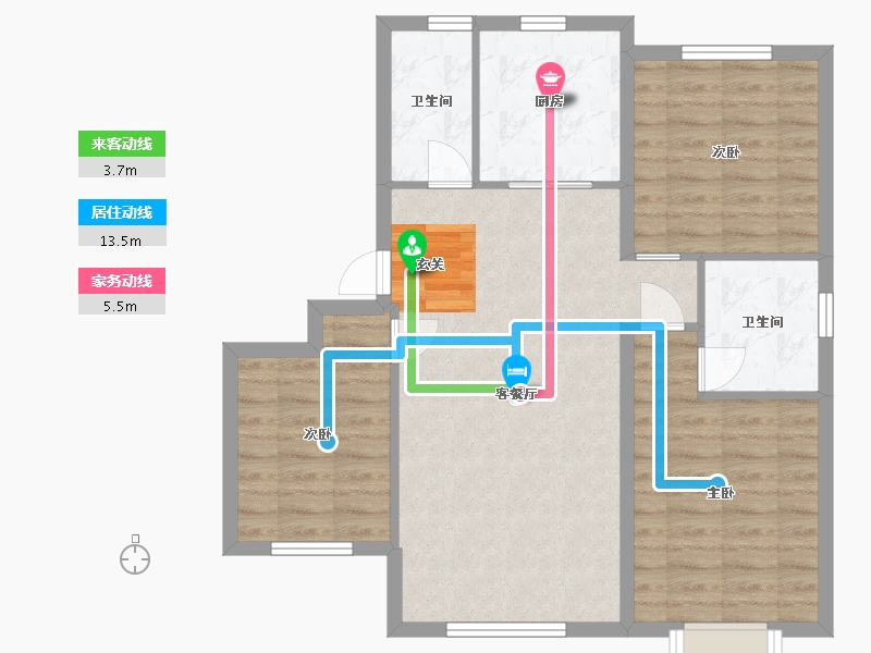 北京-北京市-铂悦名门-80.00-户型库-动静线