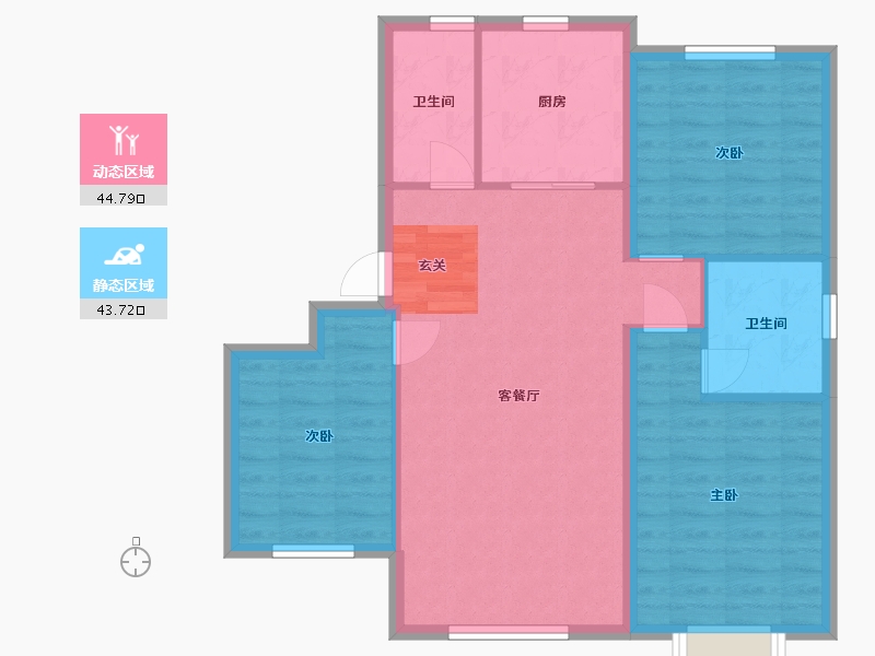 北京-北京市-铂悦名门-80.00-户型库-动静分区