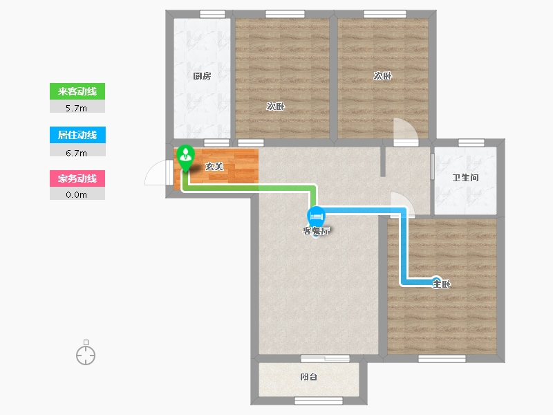 江苏省-南通市-泰晤士・运河东棠-83.99-户型库-动静线