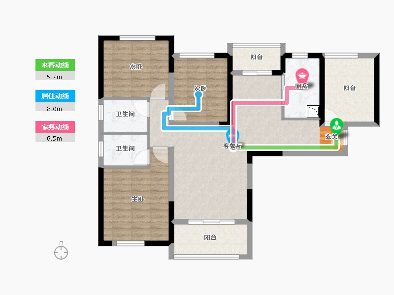 湖南省-长沙市-中国电建湘熙水郡-98.07-户型库-动静线