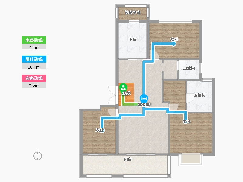 江苏省-苏州市-中粮天悦悦茏雅苑-103.00-户型库-动静线