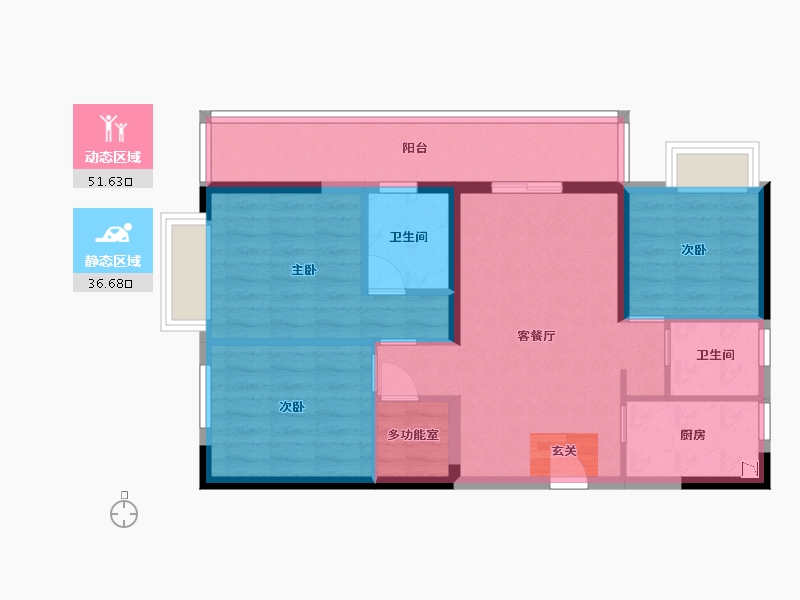 广西壮族自治区-南宁市-安吉大唐世家-78.07-户型库-动静分区