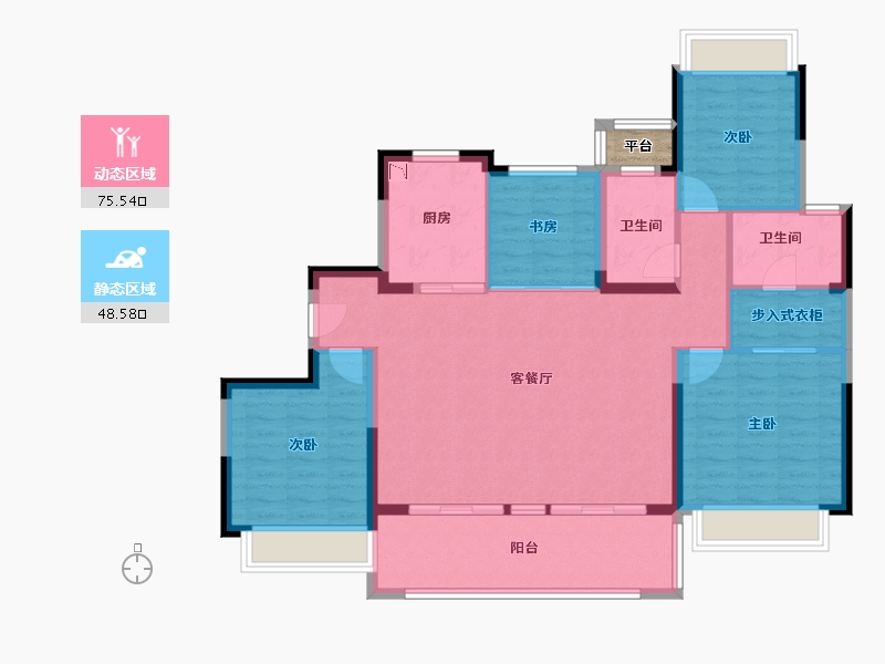 江苏省-无锡市-和玺-113.59-户型库-动静分区