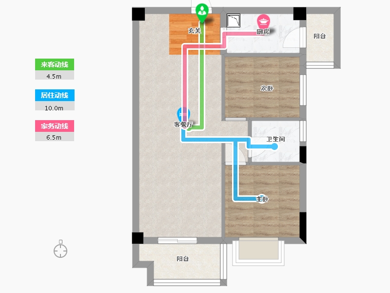 广西壮族自治区-南宁市-鑫邦华府-57.03-户型库-动静线