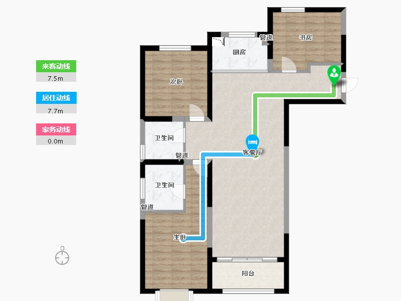 山东省-菏泽市-菏泽当代城MOMΛ-96.00-户型库-动静线