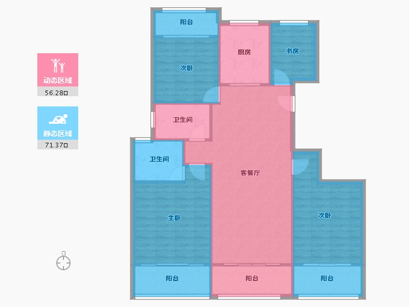 江苏省-苏州市-新湖明珠城-117.46-户型库-动静分区