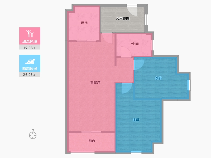 重庆-重庆市-紫御江山-72.03-户型库-动静分区