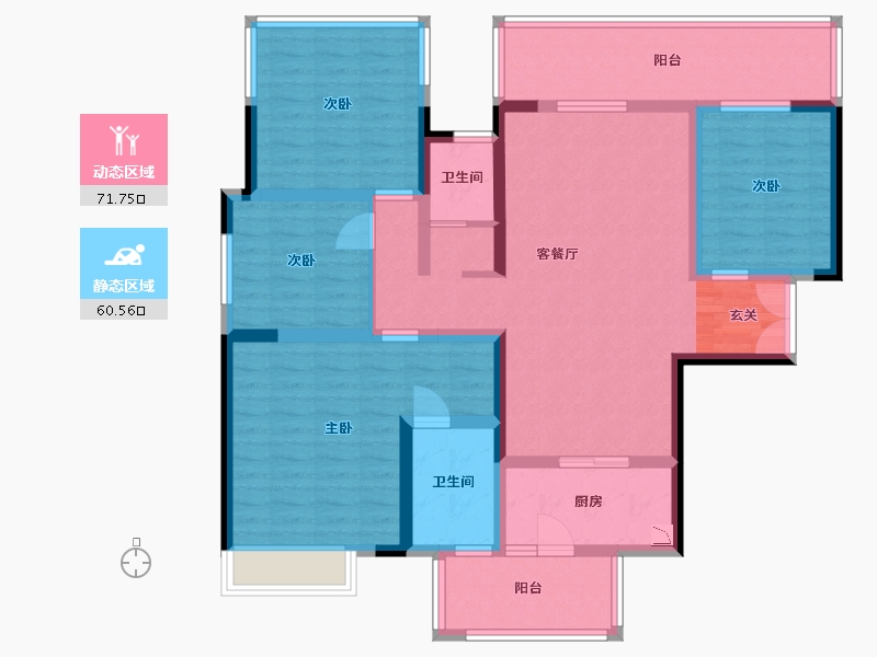 广西壮族自治区-南宁市-路桥壮美山湖-116.95-户型库-动静分区