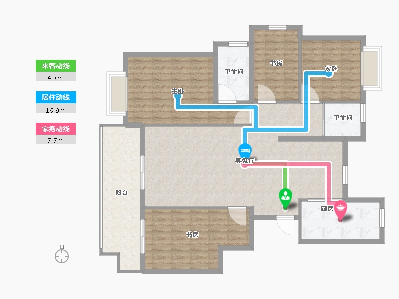 安徽省-滁州市-城南首府-126.00-户型库-动静线