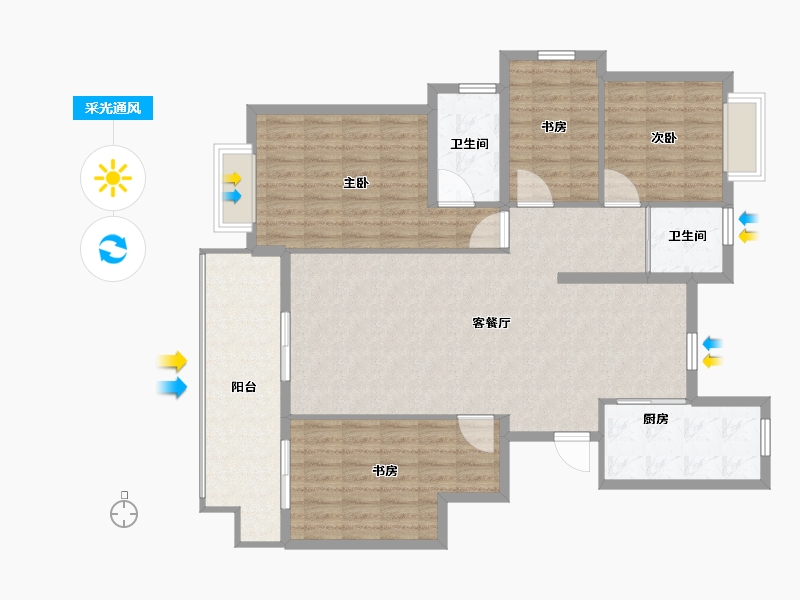 安徽省-滁州市-城南首府-126.00-户型库-采光通风