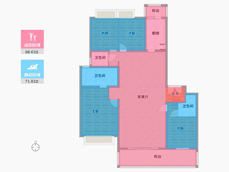 广西壮族自治区-南宁市-阳光城江山�Z原-154.10-户型库-动静分区