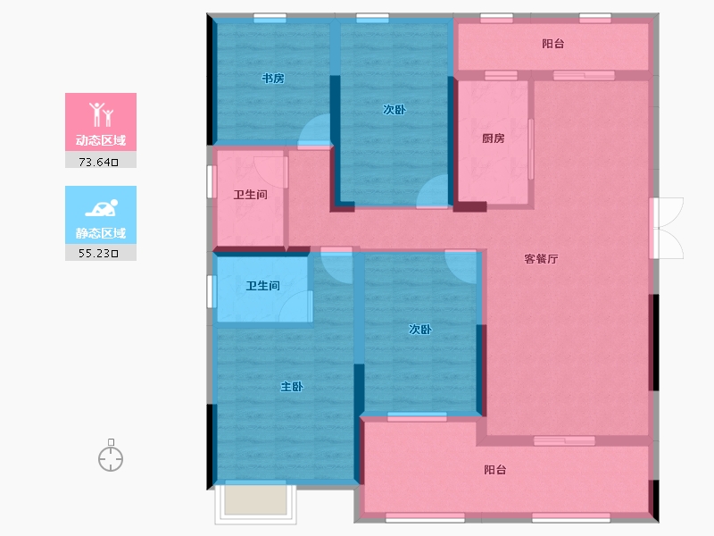 湖南省-永州市-云溪府-114.41-户型库-动静分区