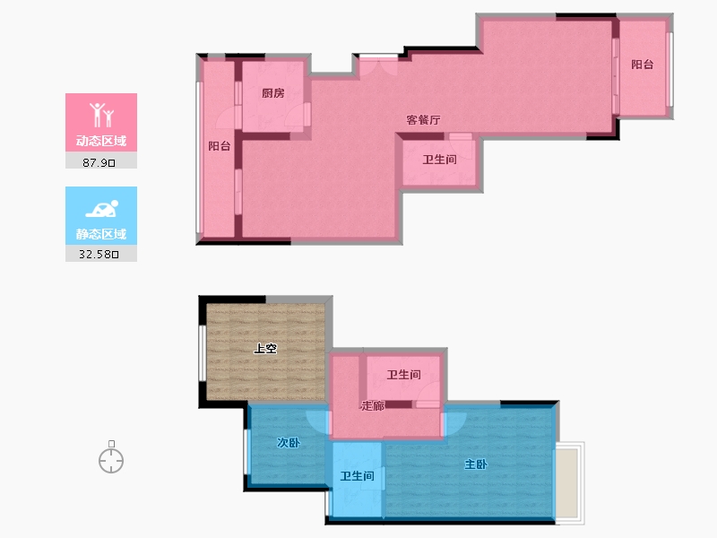 河南省-郑州市-翰林荣府-119.55-户型库-动静分区