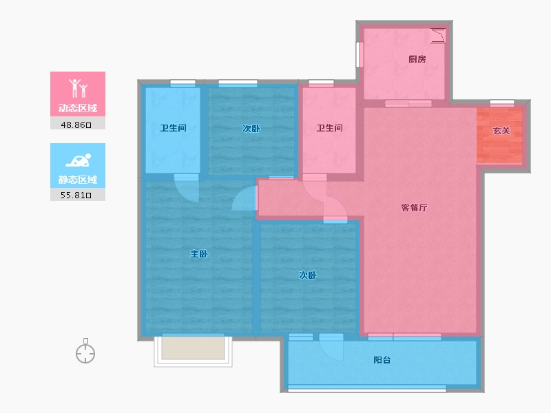 山东省-青岛市-海尔产城创衡山学府-92.50-户型库-动静分区