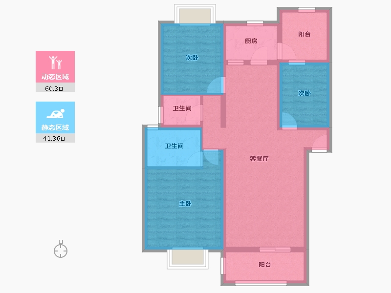 云南省-昆明市-安澜雅苑-90.00-户型库-动静分区