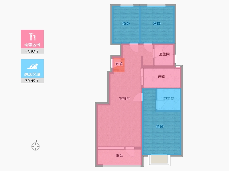 山东省-青岛市-凯景领盛华府-78.41-户型库-动静分区