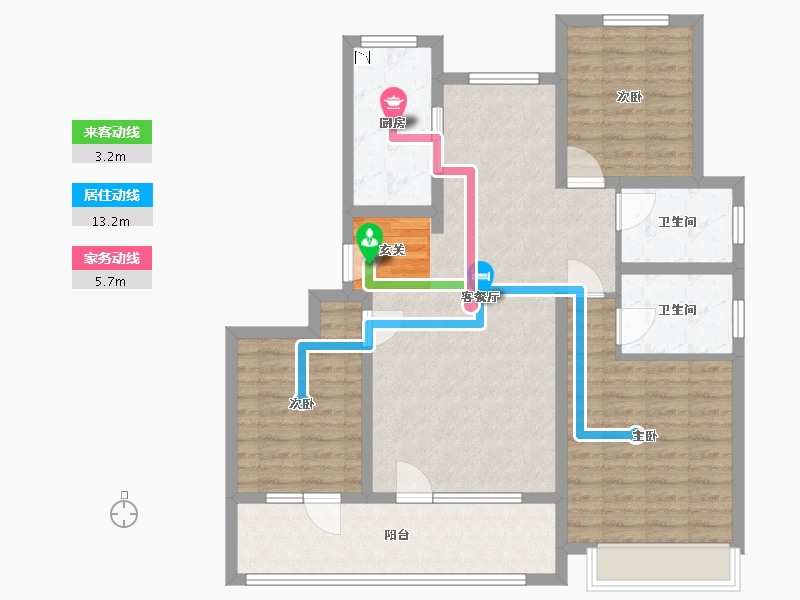 山东省-青岛市-海尔产城创白云山花园-102.40-户型库-动静线