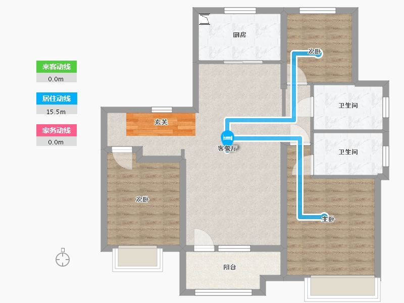 山东省-青岛市-海尔产城创白云山花园-94.40-户型库-动静线