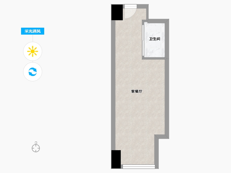 浙江省-杭州市-紫睿天和-25.00-户型库-采光通风