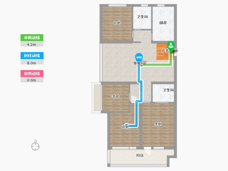 山东省-青岛市-桃李芳菲-108.00-户型库-动静线