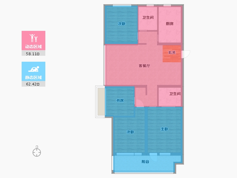 山东省-青岛市-桃李芳菲-108.00-户型库-动静分区