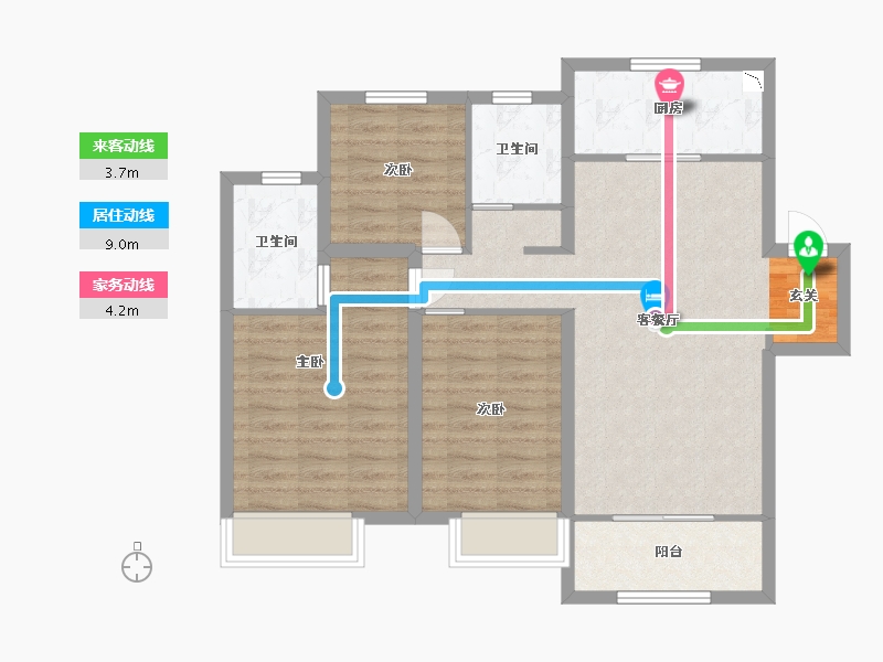 山东省-青岛市-中建锦绣天地-84.80-户型库-动静线