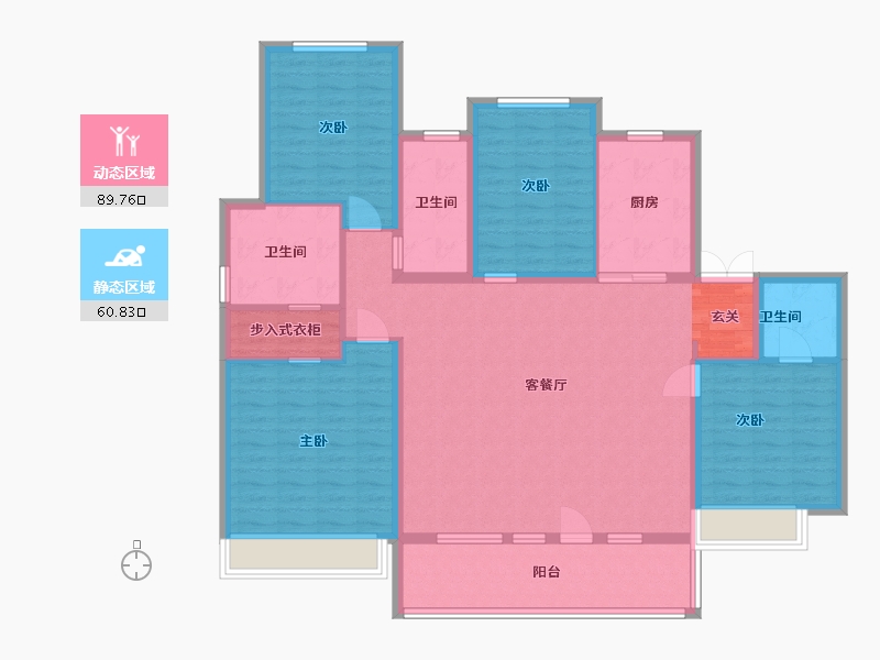 山东省-青岛市-红星国际广场-136.00-户型库-动静分区