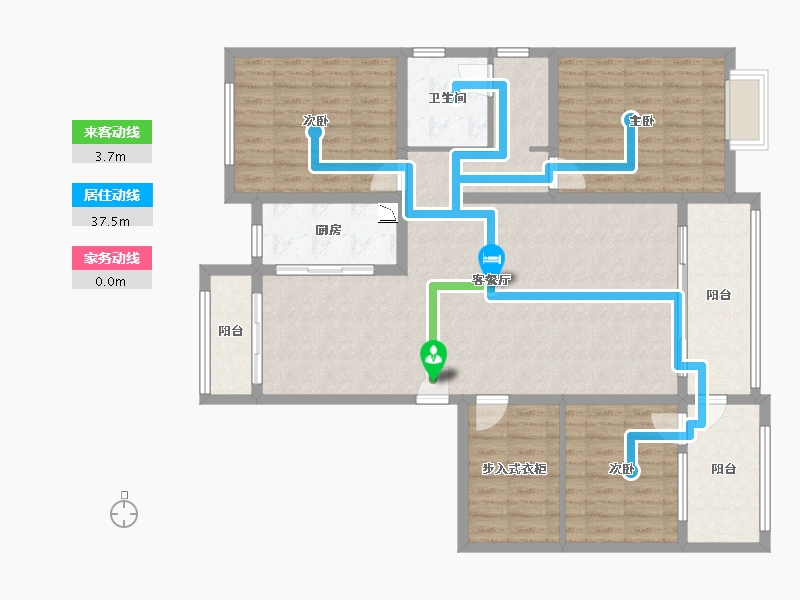 甘肃省-庆阳市-南苑小区-124.95-户型库-动静线