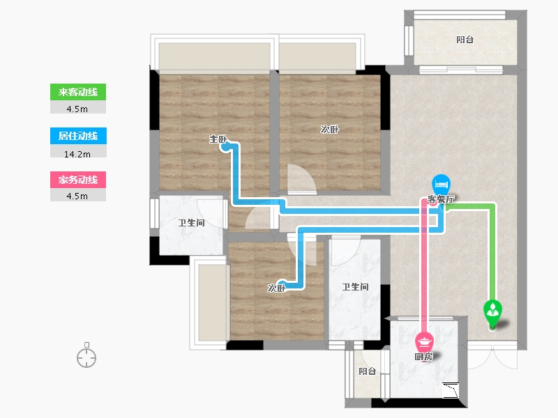 四川省-遂宁市-临江学府-68.36-户型库-动静线