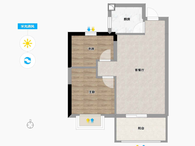 福建省-宁德市-万和城-46.89-户型库-采光通风