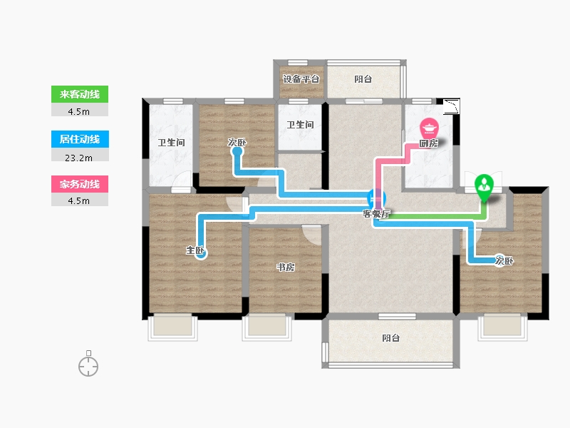 江苏省-常州市-世纪天地颐府-120.00-户型库-动静线