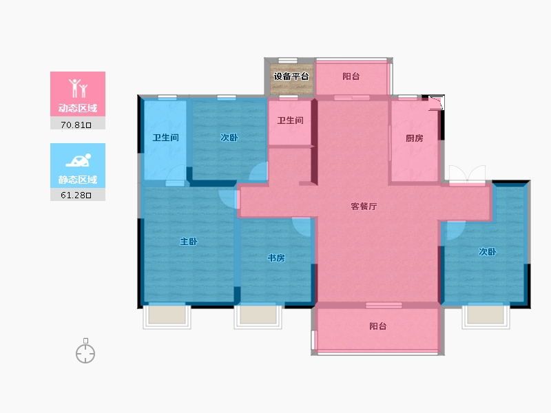 江苏省-常州市-世纪天地颐府-120.00-户型库-动静分区